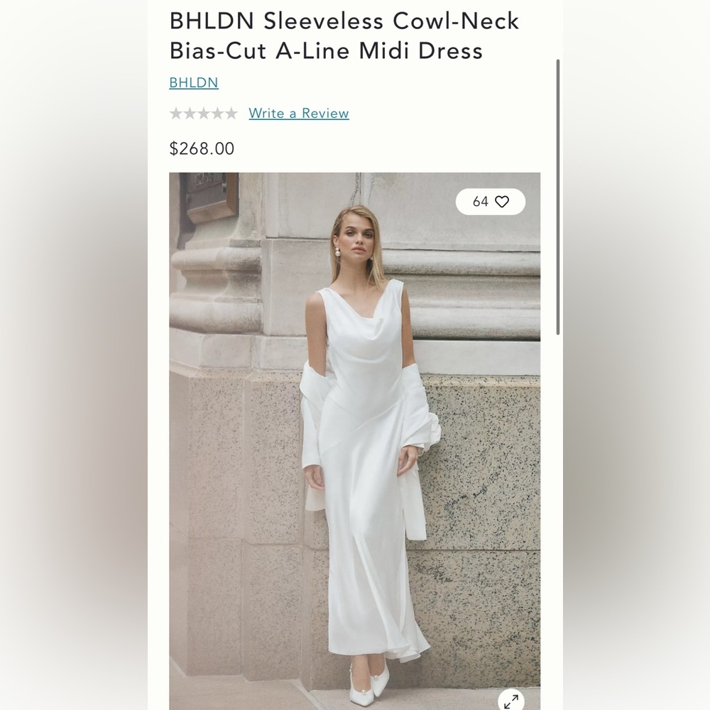 Anthropologie White Sleeveless Wedding Dress